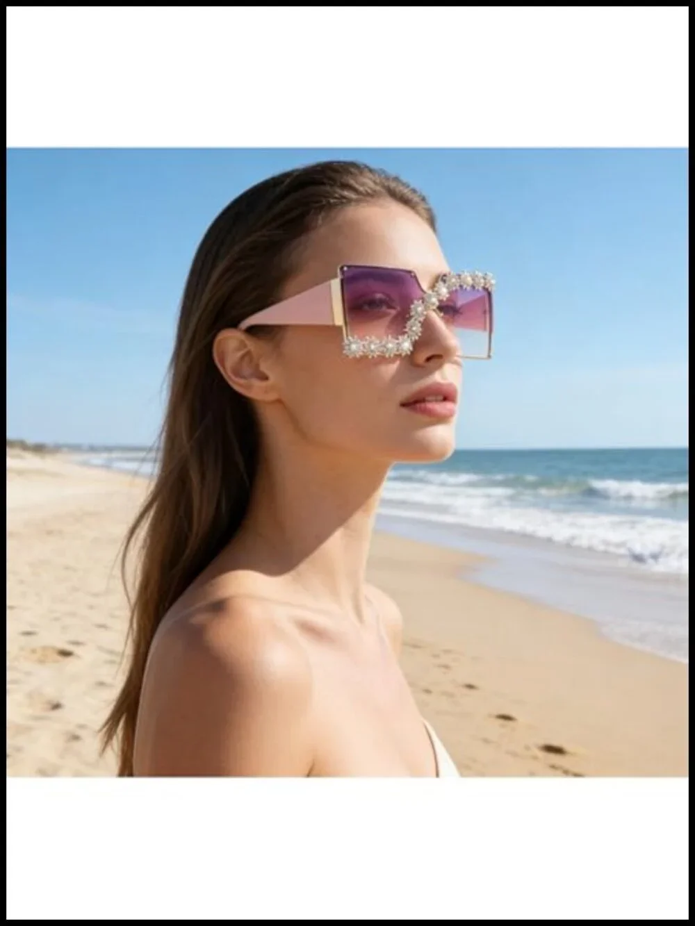 Vintage Oversized Shield Sunglasses UV400 Protection